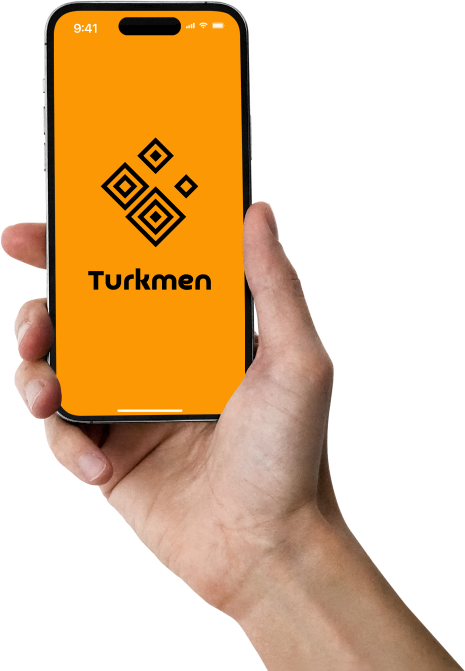 The Turkmen app on a phone